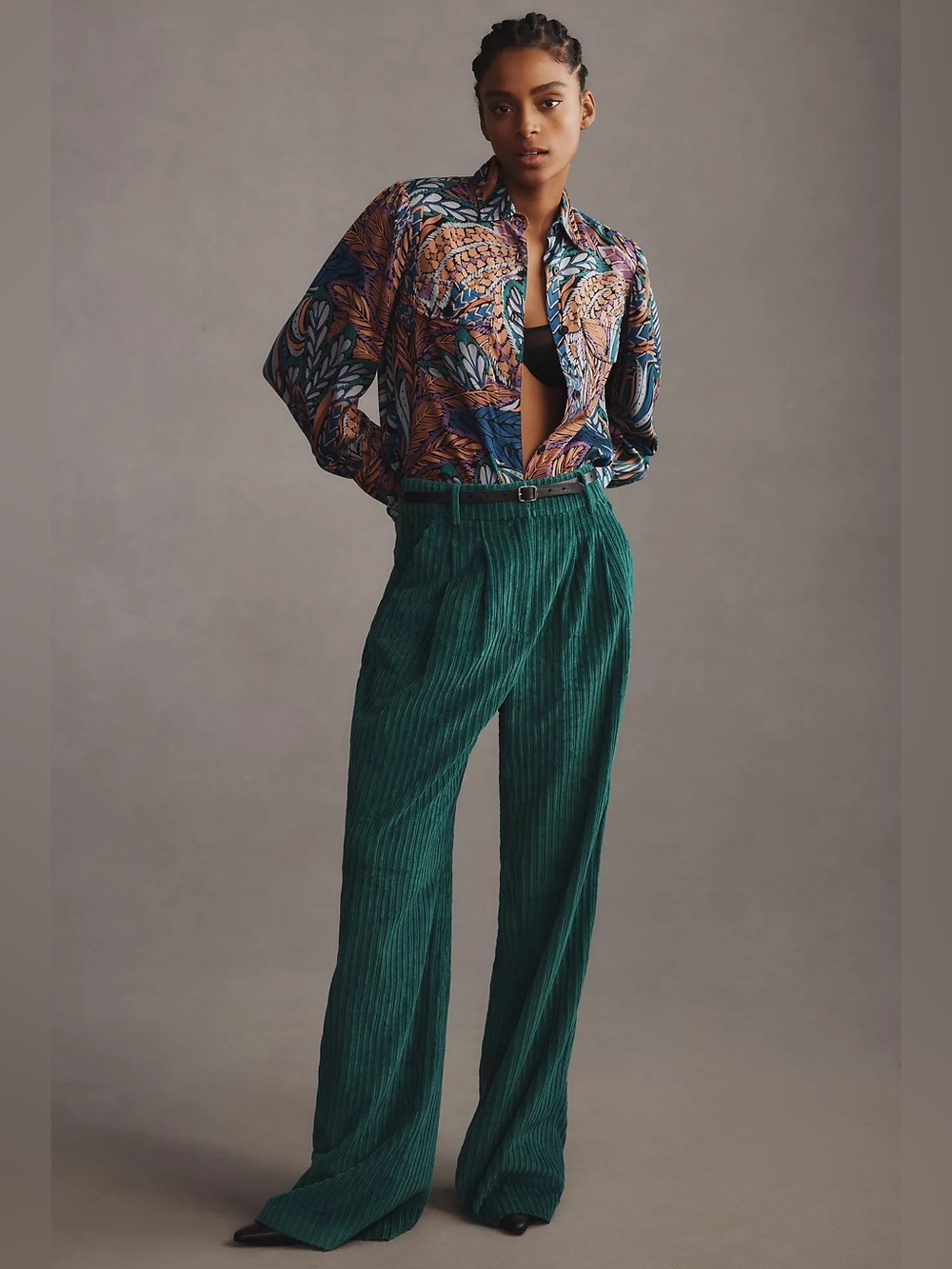 Farm Rio Corduroy Wide-Leg Pants